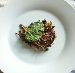 Indian Spiced Fritters with Mint Chutney