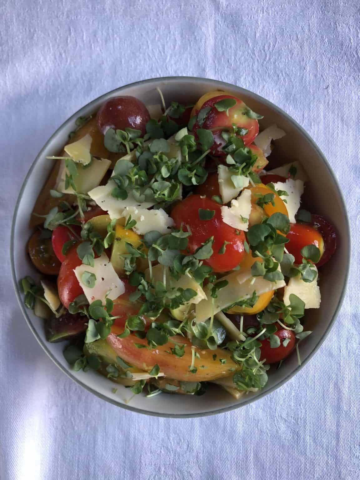 Cherry Tomato Caprese Salad with Basil Microgreens - Main Street ...