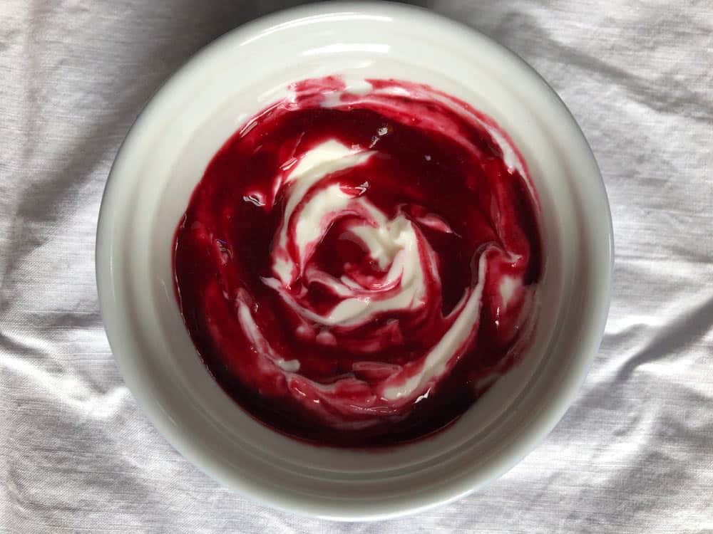 So pretty swirled in yogurt  Photos by Heather Cross