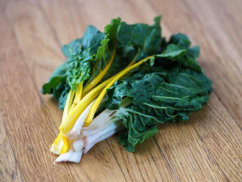 Stack of chard leaves