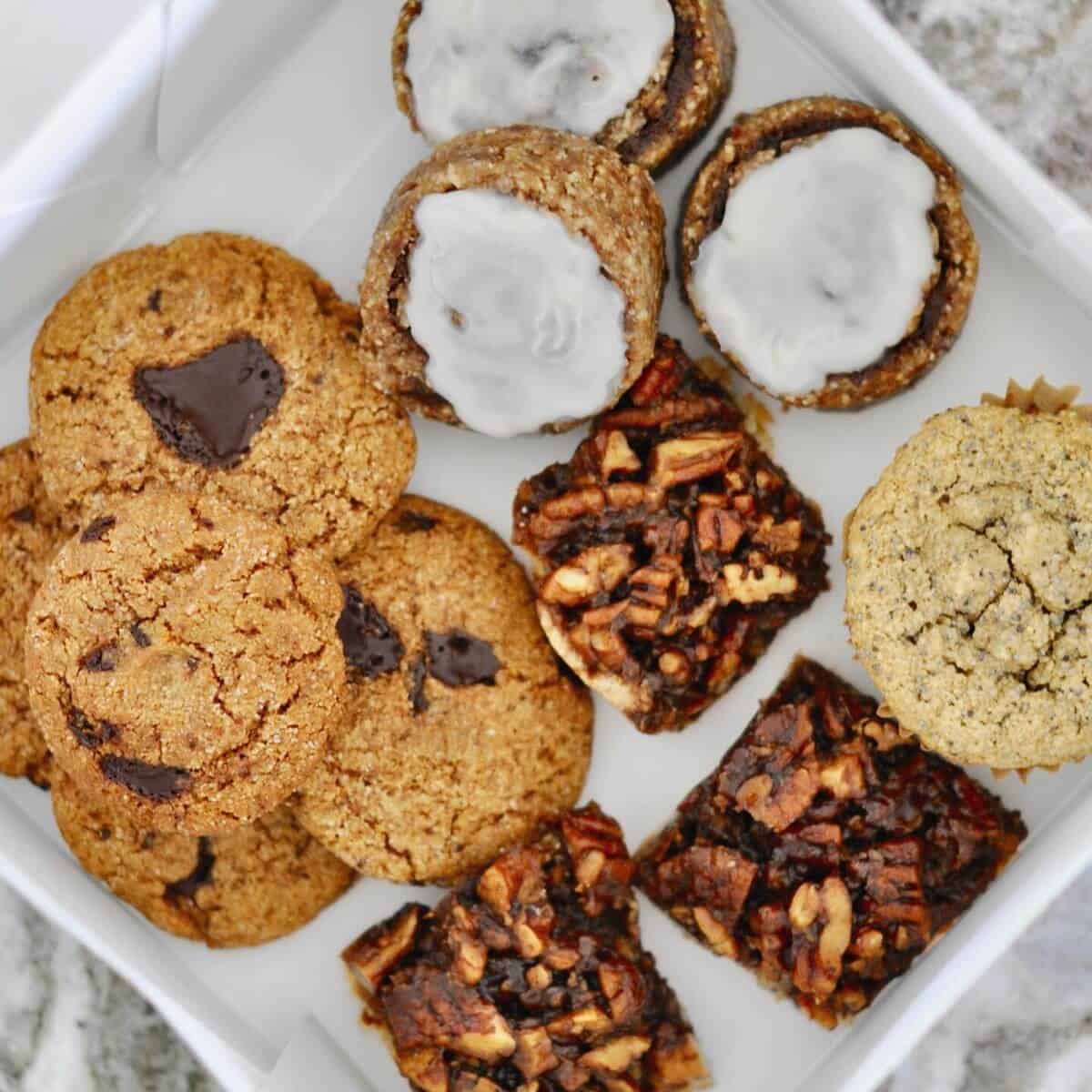 Plate of cookies and treats