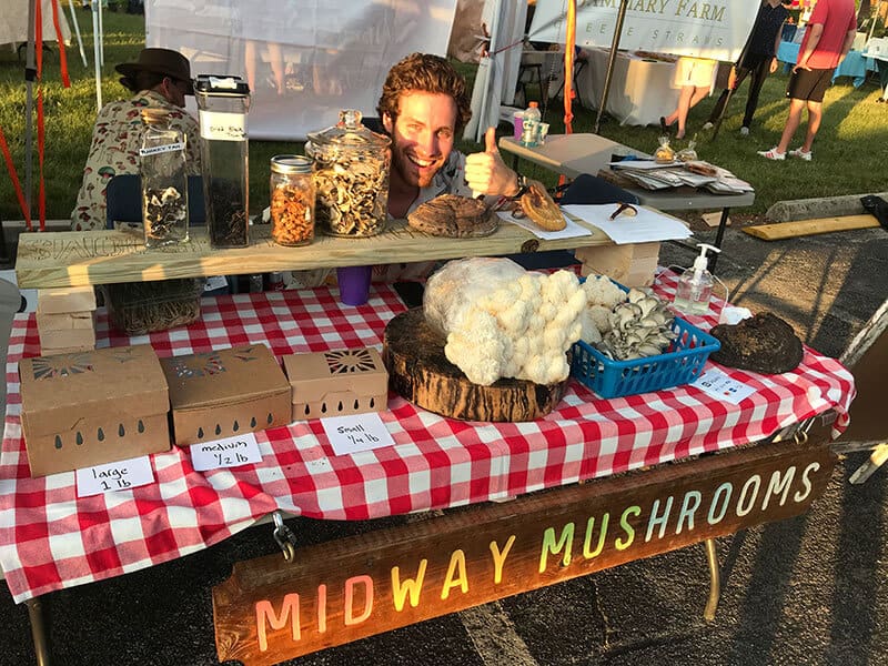 Midway Mushrooms booth