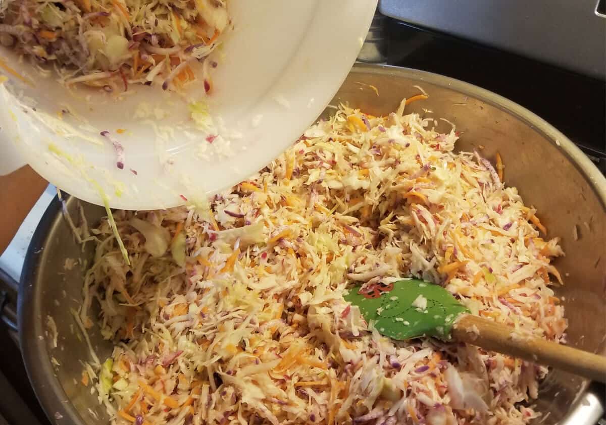 coleslaw in a bowl