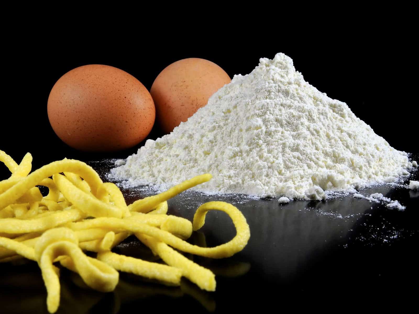 Eggs, flour and pasta